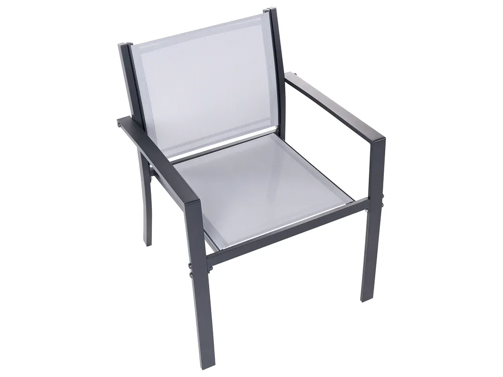 Lounge Set mit Tisch 4-Sitzer TAVOLETO Metall Grau_1044766