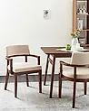 Esszimmerstuhl 2er Set DALBO Bouclé Braun / Hellbeige