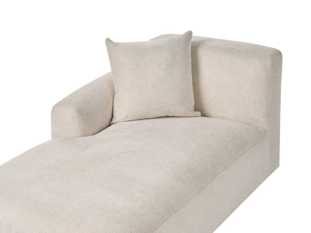 Modular Corner Sofa 3 Seater HEDE Fabric Light Beige Right Hand_1092129