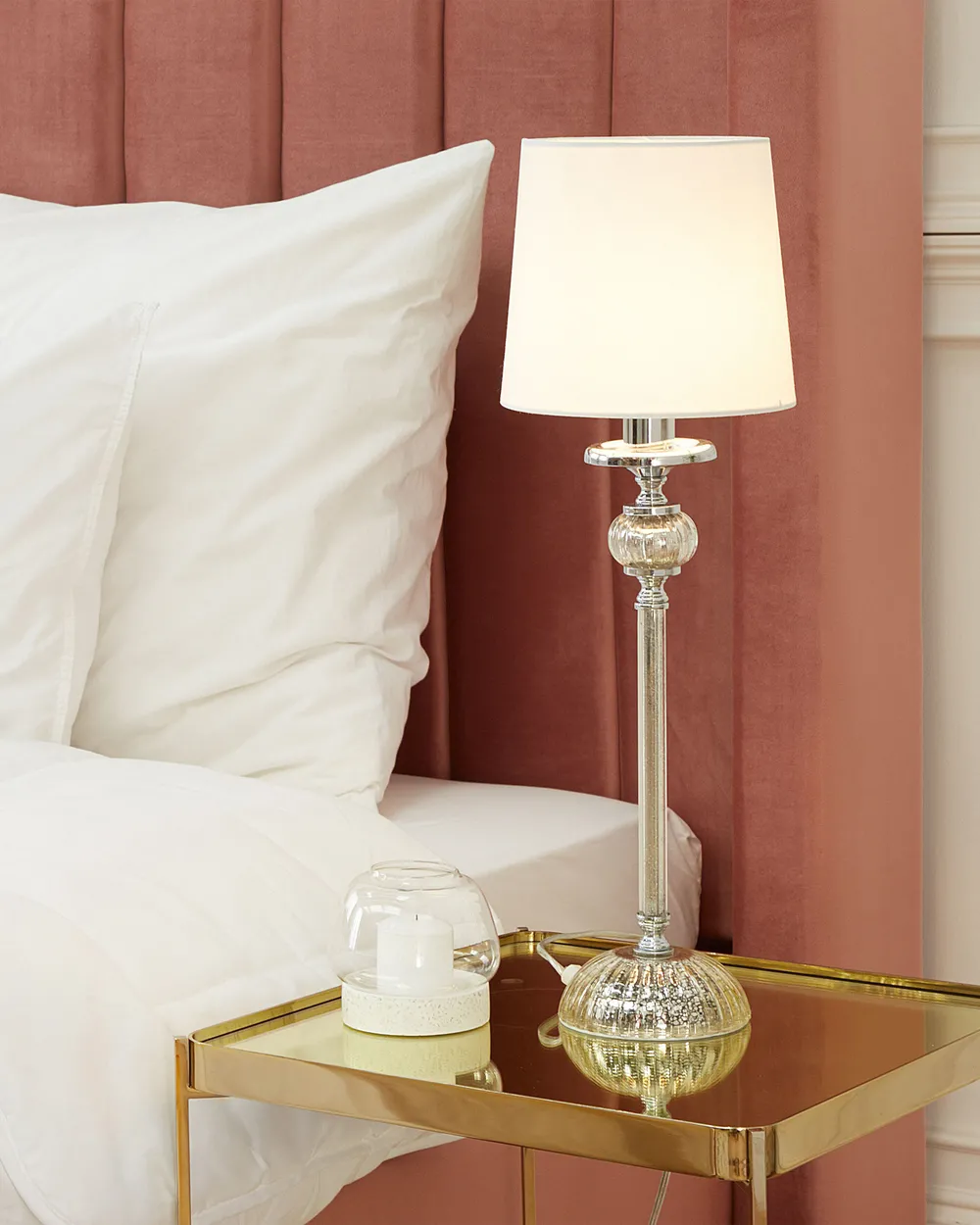 Table Lamp KUBENA Metal White