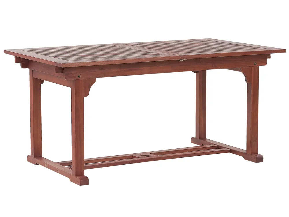 Ausziehbarer Gartentisch TOSCANA 160/220 cm 90 cm Akazienholz Dunkelbraun_768122
