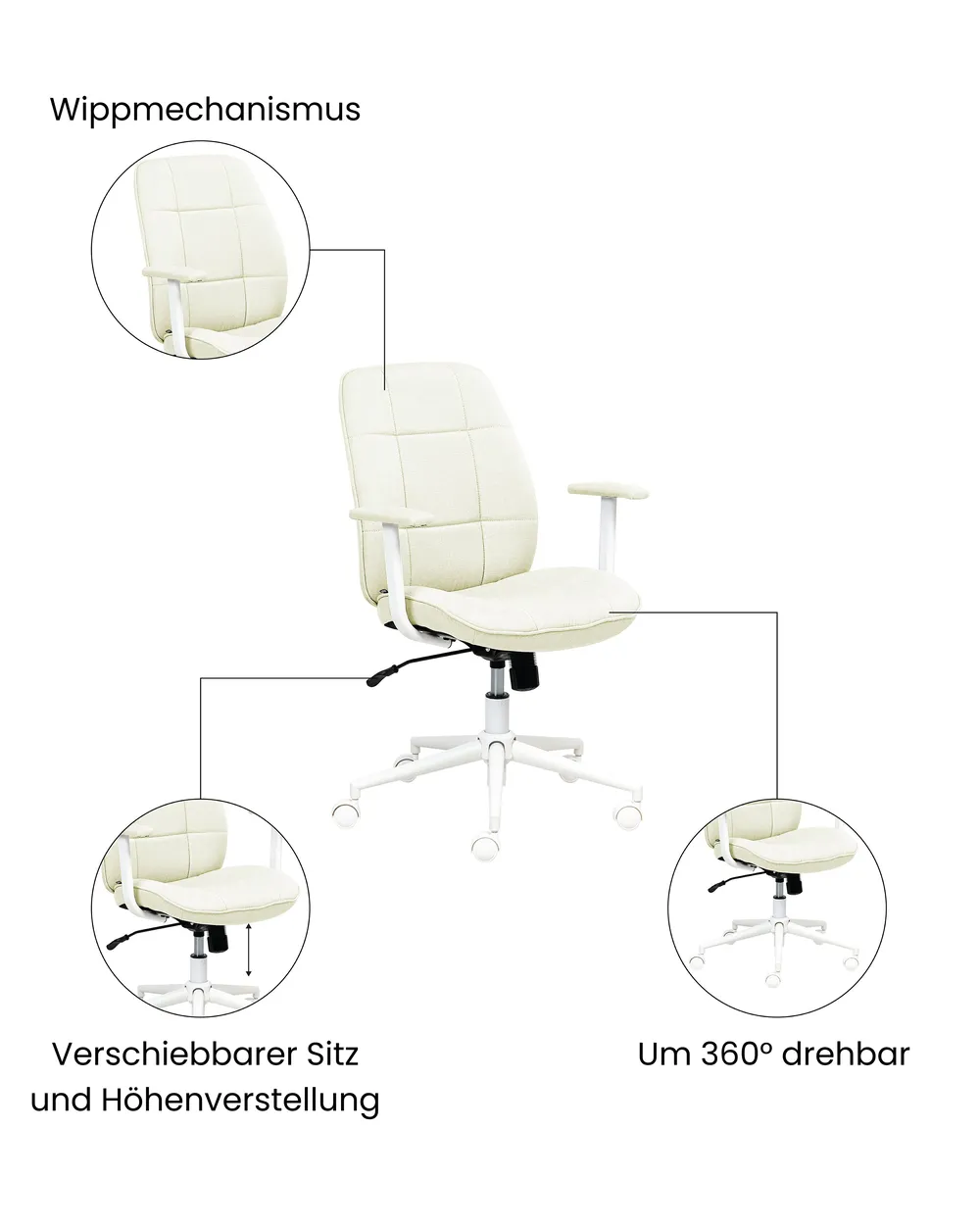 Bürostuhl CARLTON Stoff Mintgrün_1059690