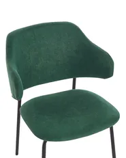 Set of 2 Dining Chairs KENAI Dark Green_874476