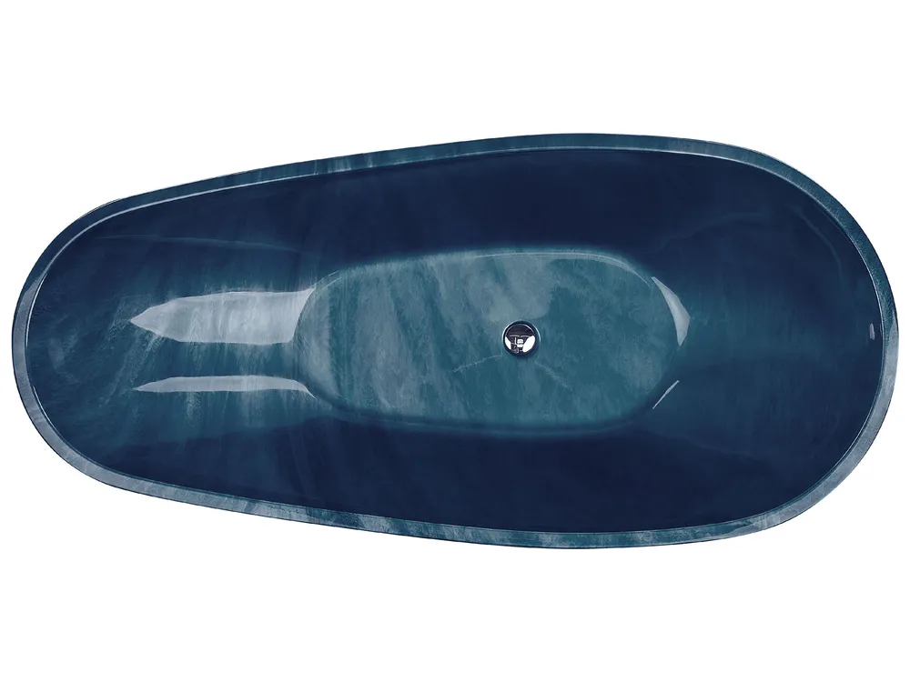 Freistehende Badewanne RIOJA 170 x 80 cm Marineblau_807820
