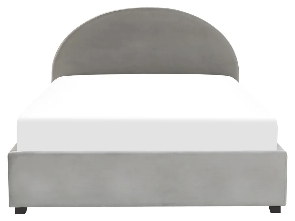 Ottoman Bed VAUCLUSE Velvet Light Grey 160 x 200 cm (EU King Size)_837424