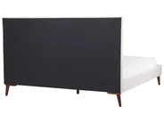 Bett mit Lattenrost Samtstoff BAYONNE 180 x 200 cm Cremeweiß_901357