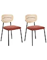 Esszimmerstuhl 2er Set MAYETTA Rattan Orange