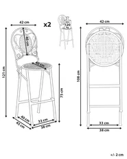 Garten-Barhocker 2er Set BIVIO klappbar Metall Hellgrün_966491