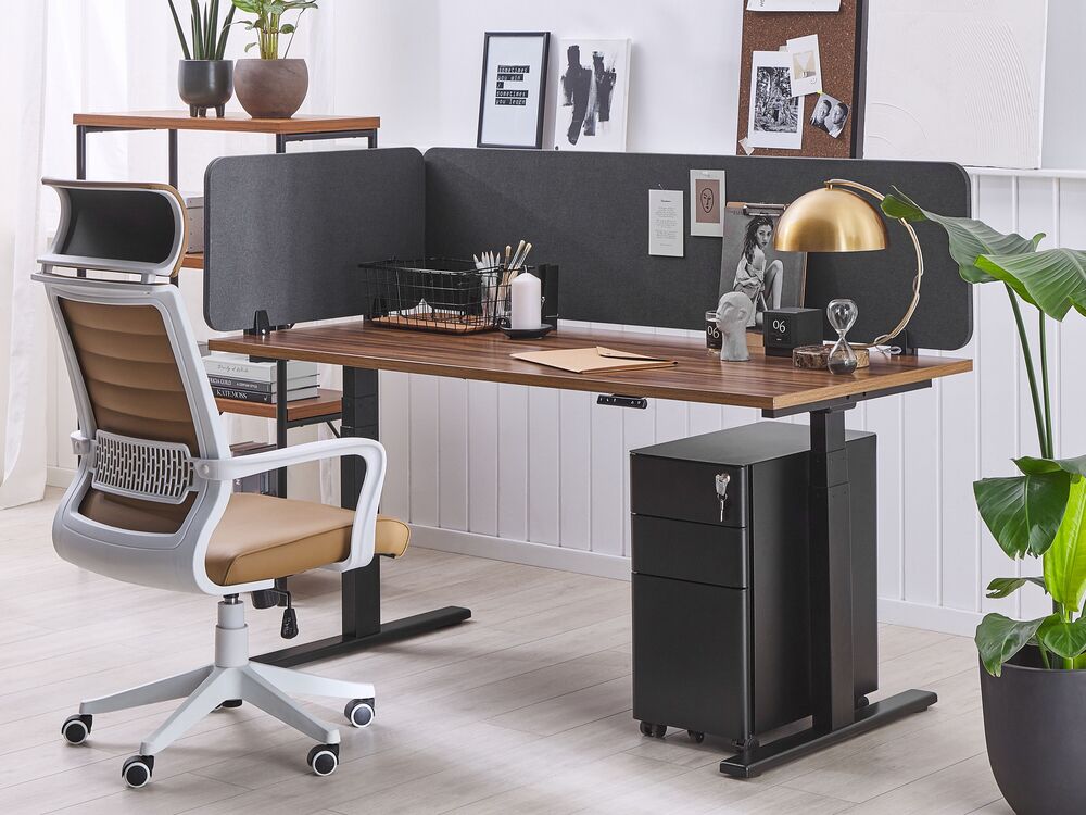 Desk Screen WALLY 72 x 40 cm Dark Grey