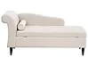 Linksseitige Chaiselongue LUIRO mit Stauraum Samtstoff Beige
