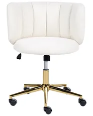 Desk Chair PELORA Boucle White_1085769