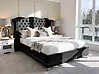Bed Velvet AYETTE 160 x 200 cm (EU King Size) Black
