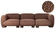 Modular Sofa 3 Seater MJALBI Boucle Brown_1075371