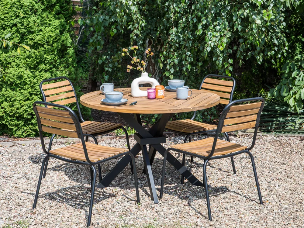 Gartentisch LISSONE 110 cm 110 cm Akazienholz Braun