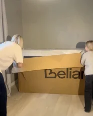 Bett verstellbar Stoff DUKE II 90 x 200 cm Hellbeige_1034611