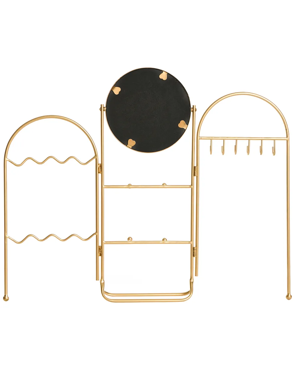 Jewellery Stand with Mirror PIROU Gold_997239