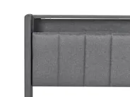 LED postelja BEAULIEU Temno siva 160 x 200 cm z vhodom USB s prostorom za shranjevanje_993606