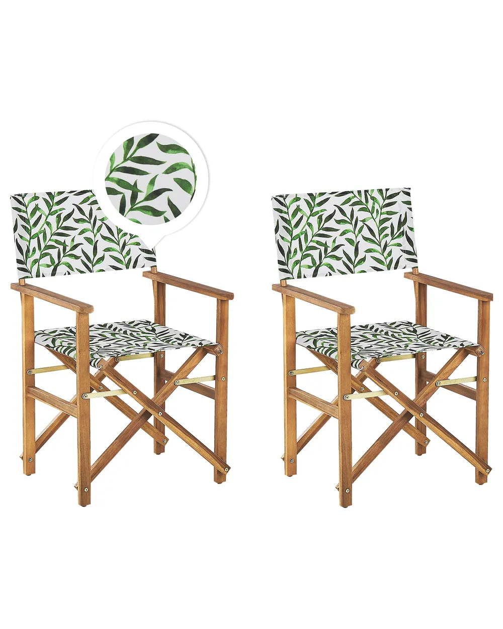 Gartenstuhl 2er Set CINE Akazienholz Grau