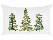 Lot de 3 coussins décoratifs ZIVEN 30 x 50 cm 45 x 45 cm Blanc Motif de Noël_1164557