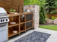 Outdoor Kitchen Island VENOSA Brown Acacia Wood_984225
