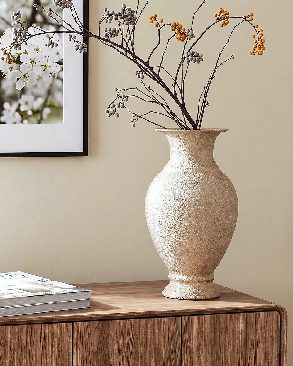 Blumenvase CALCEOLUS 41 cm Metall Gold_1184924
