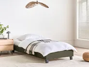Bett ohne Kopfteil Bouclé ROANNE 90 x 200 cm Dunkelgrün_992170