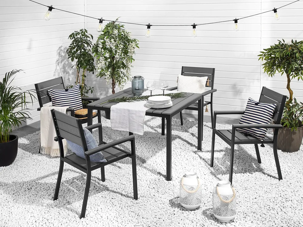 Gartentisch PRATO 95 cm 95 cm Grau_749356