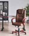 Massagestuhl DIAMOND mit Heizung Echtleder Dunkelbraun