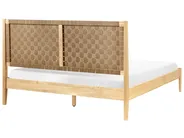 Bed Pine Wood BRUNEMONT 160 x 200 cm (EU King Size) Light Brown_1020218