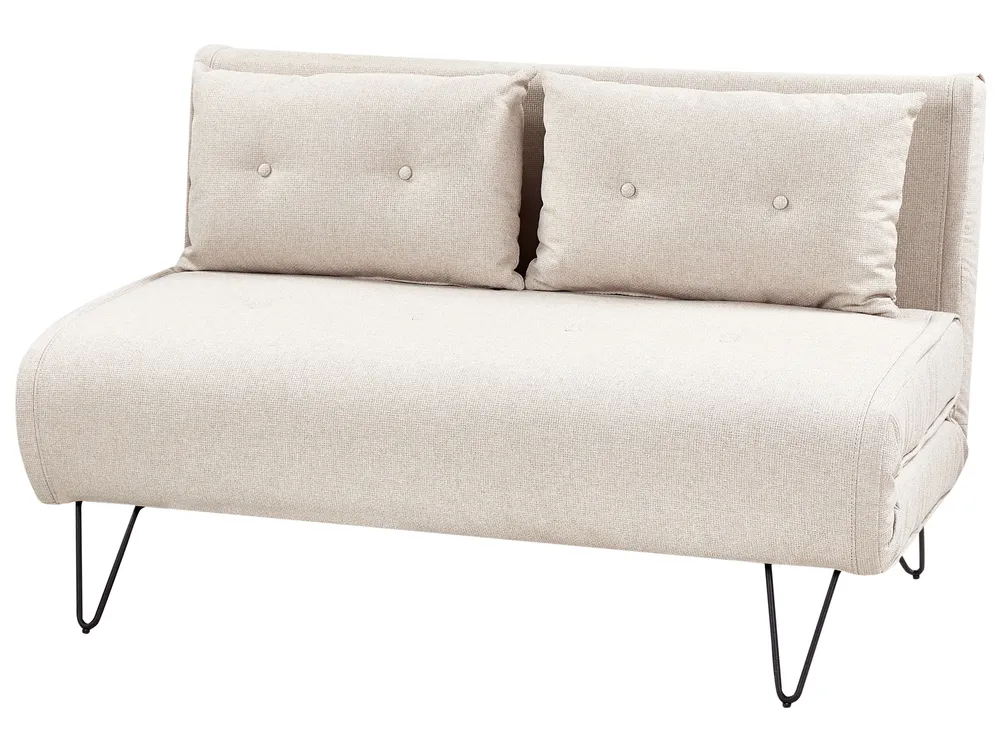 Schlafsofa 2-Sitzer VESTFOLD Stoff Hellbeige_930338