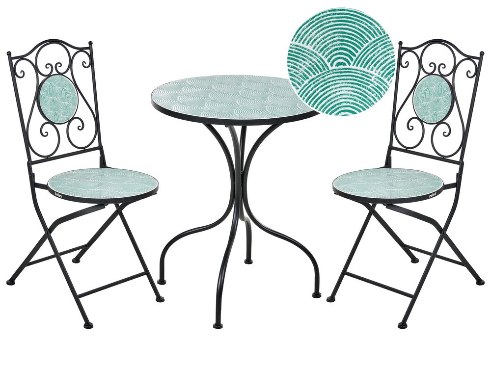 Bistro Set Folding ANAPO Metal Black