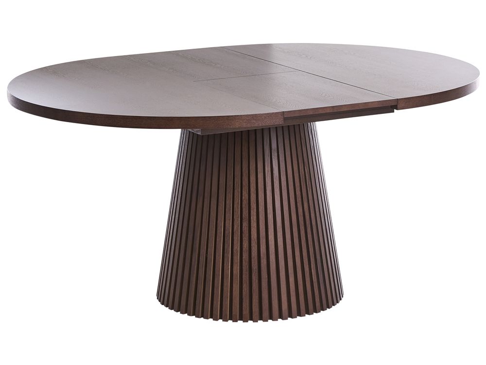 Eettafel uitschuifbaar MOORE Donker essenhout 120/160 cm 120 cm