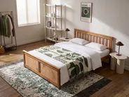 Bett mit Lattenrost Kiefernholz OLENDON 140 x 200 cm Braun_1068472