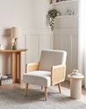 Sessel HOJBY Bouclé Cremeweiß