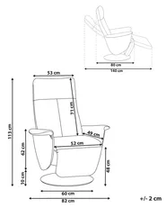 Relaxfauteuil PRIME inclusief voetensteun Kunstleer Zwart_816304