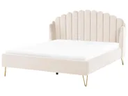 Bed Velvet AMBILLOU 180 x 200 cm (EU Super King) Light Beige_857640
