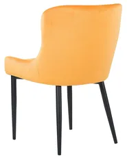 Set of 2 Dining Chairs SOLANO Velvet Yellow_752194