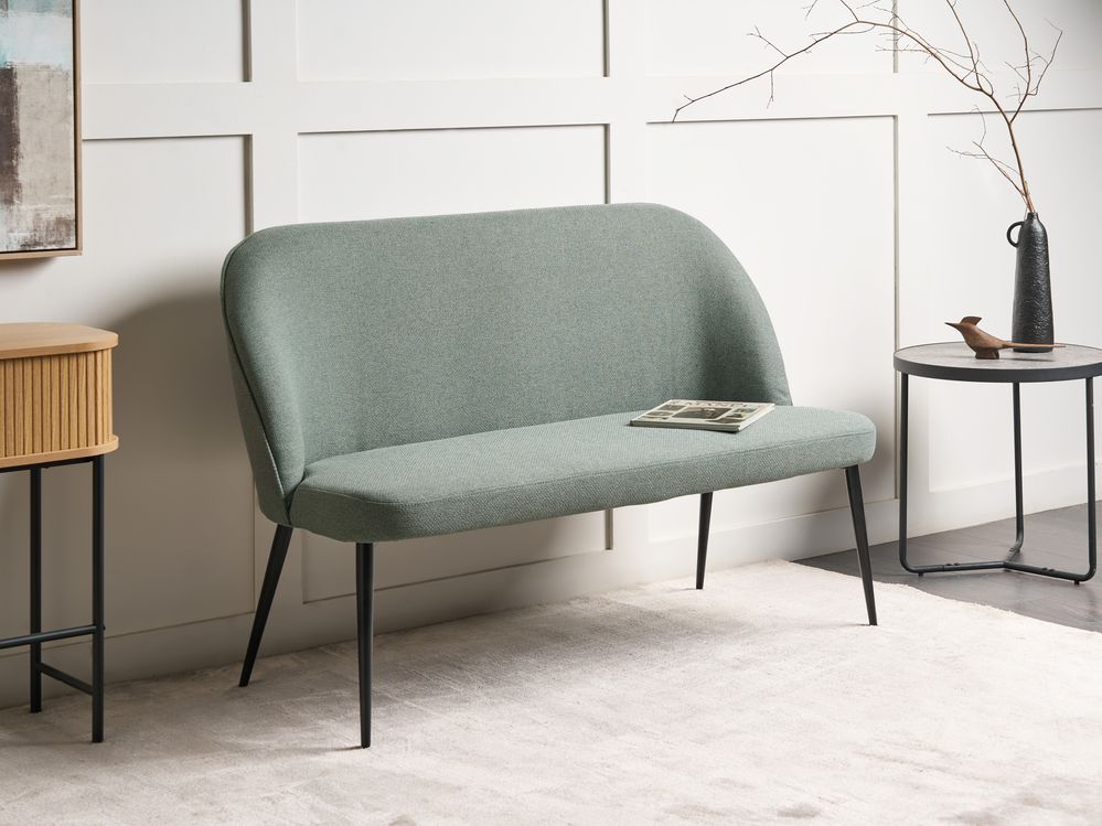 Dining Bench 2 Seater OSBY Fabric Green