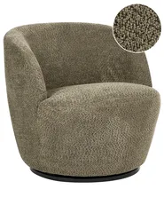 Swivel Armchair KUOLPA Chenille Dark Green_1070375