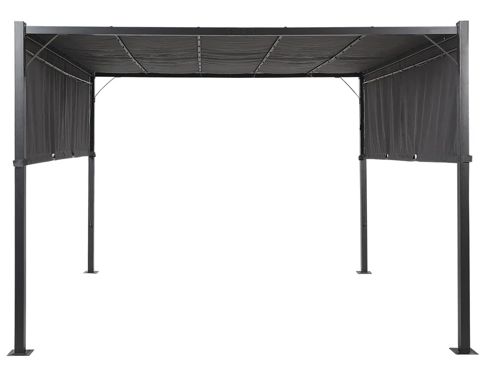 Pavillon LED PARGA 310 cm 310 cm Metall Dunkelgrau