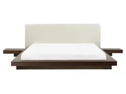 Wasserbett Kunstleder ZEN 160 x 200 cm Dunkle Esche_754567