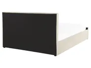 Bett mit Stauraum AMIENS Samtstoff Hellbeige 160 x 200 cm_791244