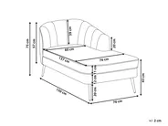 Rechtsseitige Chaiselongue ALLIER Samtstoff Hellgrau_870890