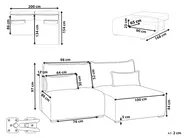 Modul Ecksofa NERBO Bouclé Braun linksseitig_1034429