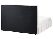 Postelja s prostorom za shranjevanje VAUVERT Blago Kremasto bela 140 x 200 cm_1091175