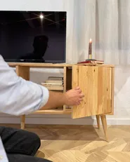 TV-Möbel CHANDLER Holz Hellbraun_1023939