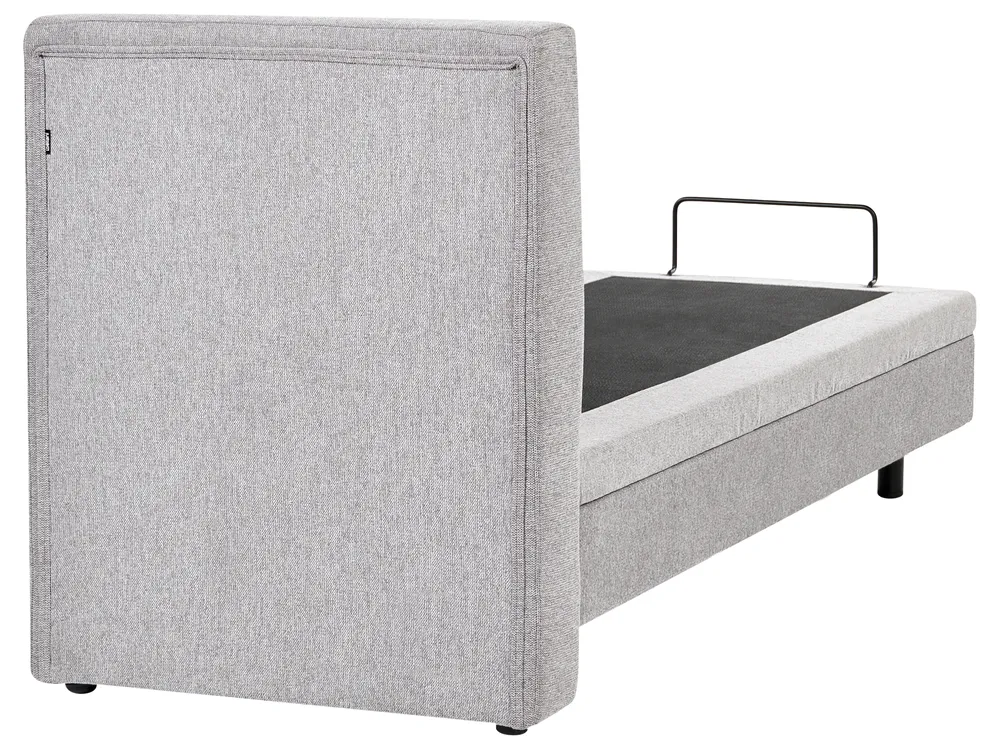 Adjustable Bed Fabric VICEROY 80 x 200 cm (EU Small Single) Light Grey_1044375