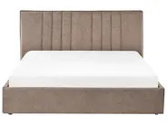 Ottoman Bed TARASCON Fabric Taupe 160 x 200 cm (EU King Size)_1021182