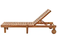 Sun Lounger PIETRALUNGA Reclining Acacia Wood Brown_863072