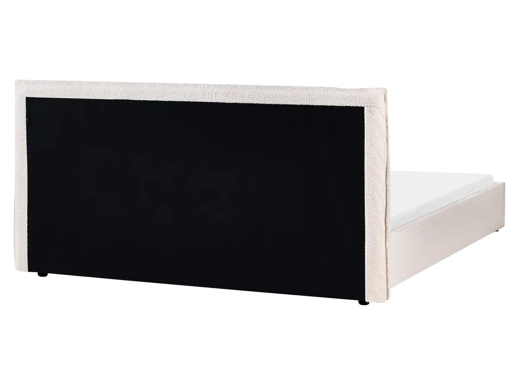 Wasserbett Bouclé LAVAUR 180 x 200 cm Cremeweiß_985843